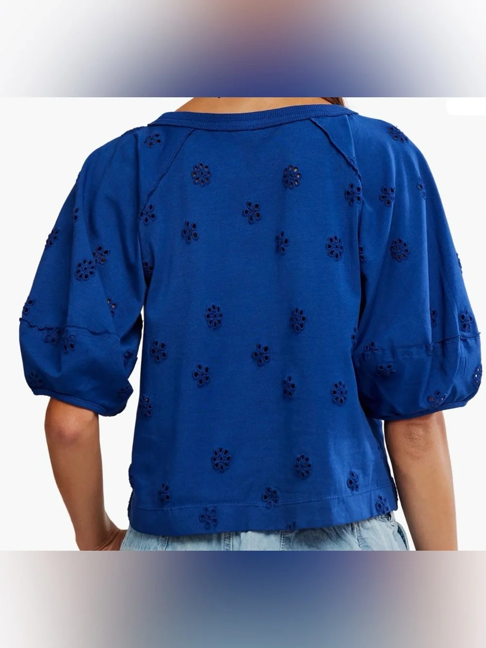 Free People Jessie Eyelet Tee